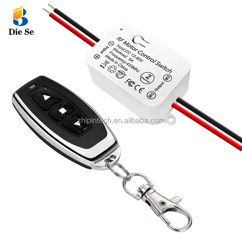 Radio Frequency Receiver Relay Switch DC 12V Relay 2 Channel Receiver Module and Learning Code Remote Control