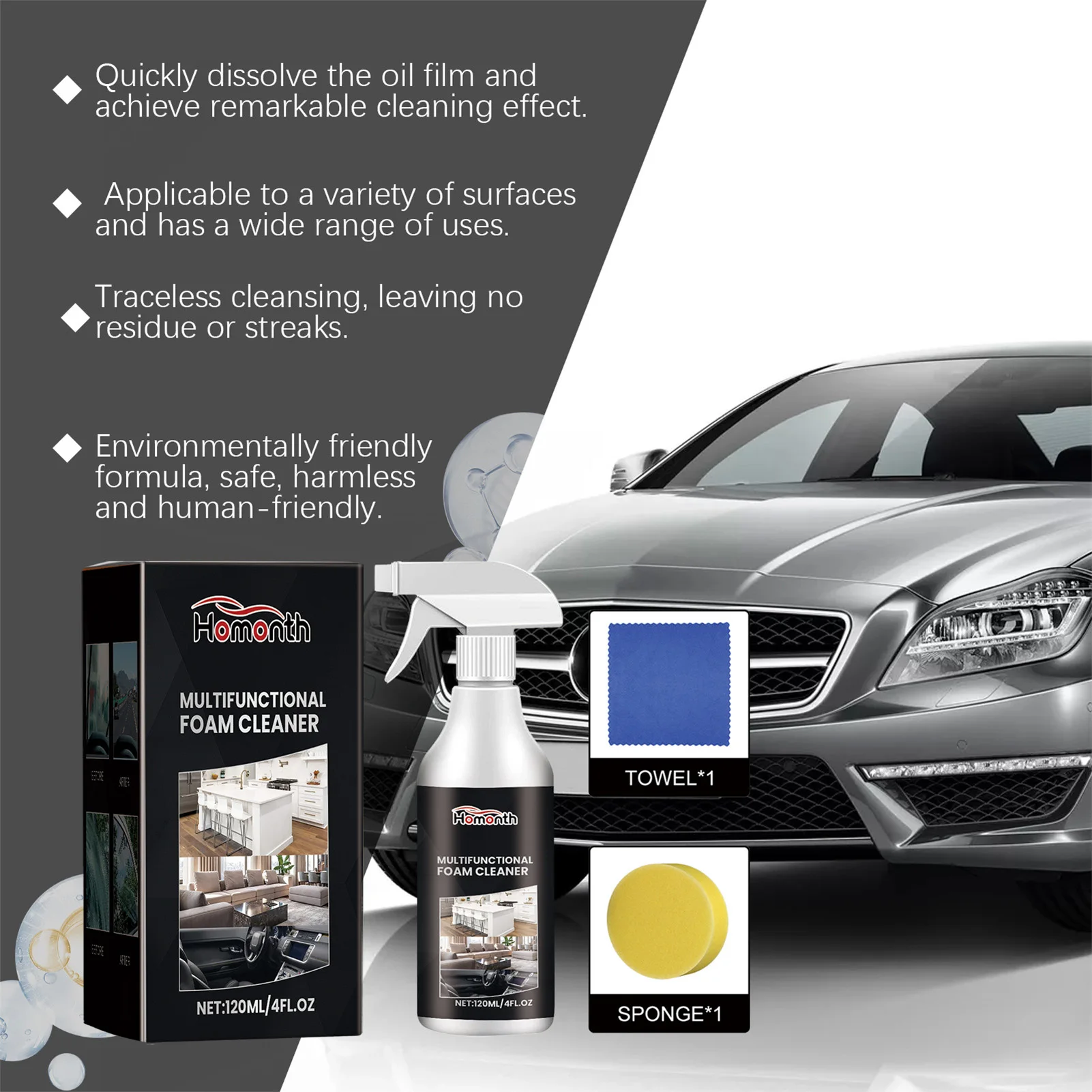 Glass Oil Film Foam Remover Enhancing Visibility with Potent Cleaning Action Suitable for Stubborn Oil Films Grime