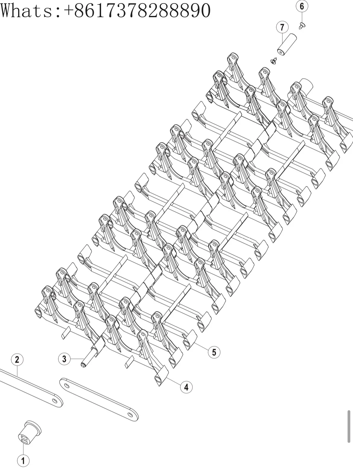 Dishwasher Track Puller Grab Long Dragon Dishwasher Track Puller Grab 774613-1 Hobart Chain Row Gripper