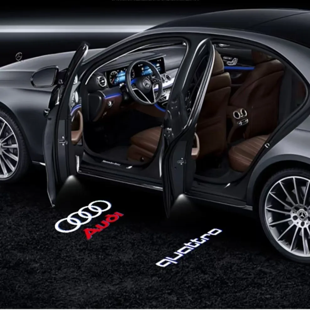 

Светодиодный автомобильный дверной светильник для Audi A1 A4 A6 A7 RS A5 Q3 Q5 Q7 A8 A3 TT Sline Quattro S3 A8 S4 S5 S8 Лампа проектора Дверь Добро пожаловать Свет