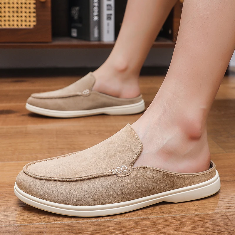 Slippers Comfortable Lazy Casual Shoes Outdoor Man Sandals Lightweight Walking Shoes Summer Men Loafers Fashion Slip on Men Half