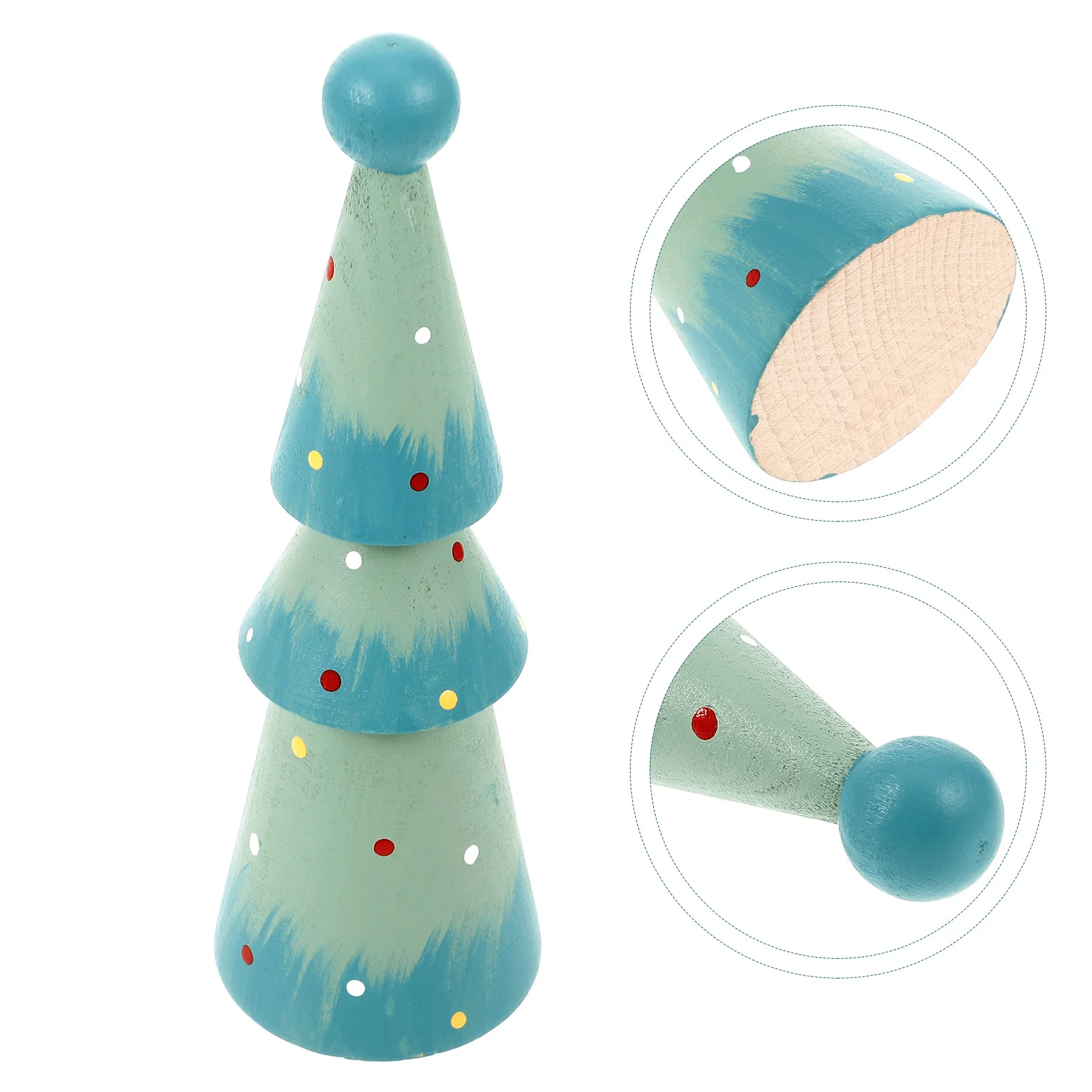 

Desktop Wood Christmas Tree Ornament Miniature Holiday Decor for Office Home Study Tabletop Xmas Party Ambience Enhancer