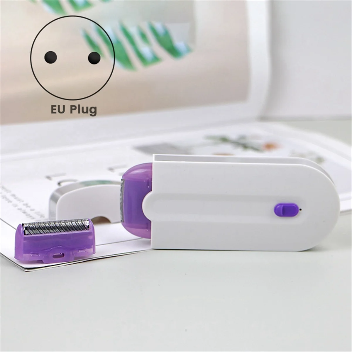 USB Rechargeable Women Epilator Portable Body Hair Shaver Rotary Face Leg Bikini Lip Depilator Hair Remover EU Plug