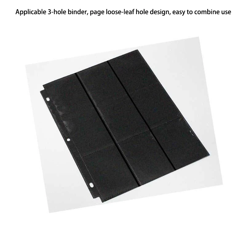 Afbeelding 5: A4 3-gat 10 STKS 9-pocket Bindmiddel Dubbelzijdig Trading Card Bindmiddel Mouw Paginabeschermer voor 3 Ringknop Bindmiddel voor Sport, Spel