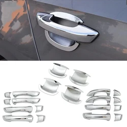 For Skoda Superb B6 2008-2015 Car Styling Chrome Side Door Handle Cover & Door Bowl Cover 2009 2010 2011 2012 2013 2014