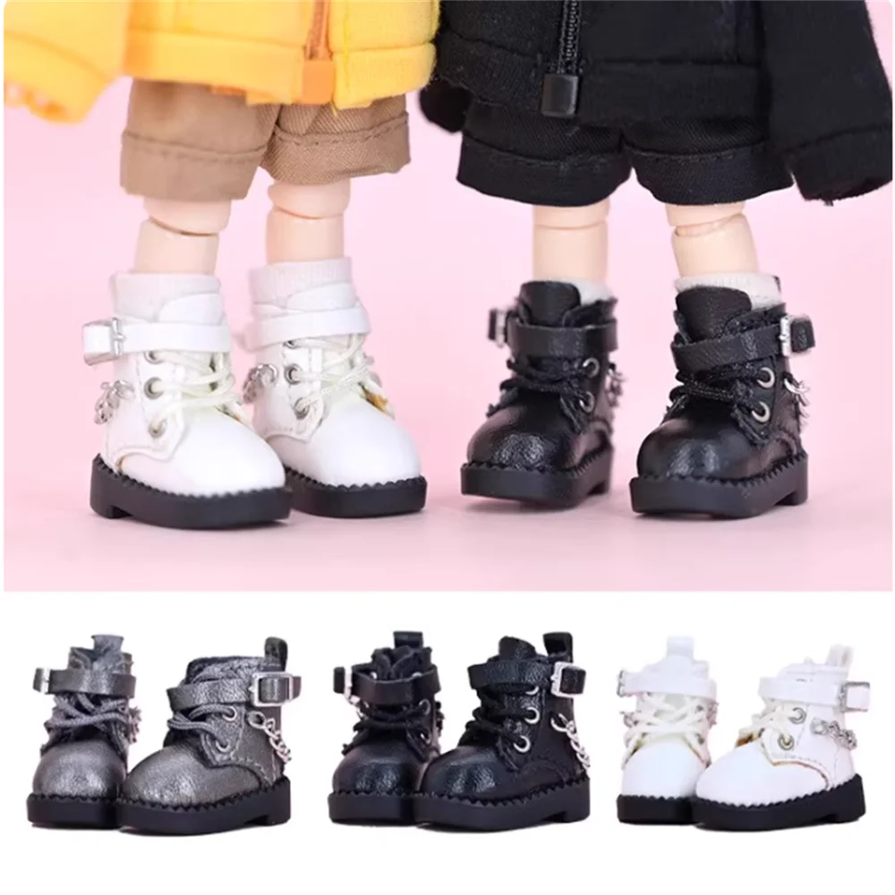 Snail 1/12 12 Points OB11 Shoes Handsome Cool Boots High Top Shoes Model P9 YMY UFDOLL Body In Stock