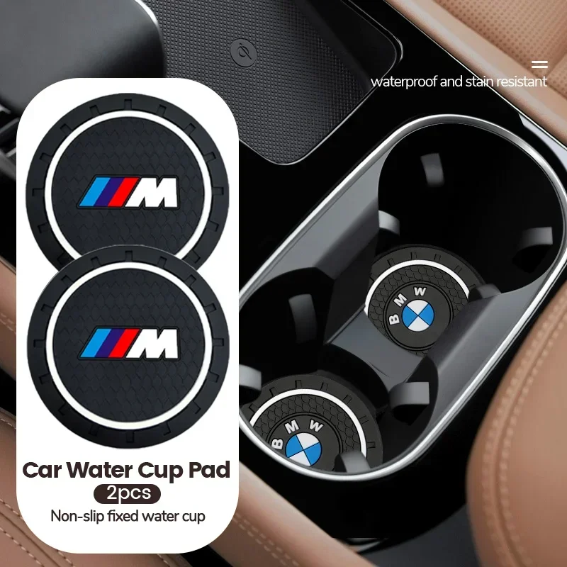 

2Pcs Silica Gel Car Coaster Water Cup Anti-slip Pad For BMW X1 X2 X3 X5 X4 X6 X7 G30 G20 G32 G11 G12 F40 F30 F2 Auto Accessories