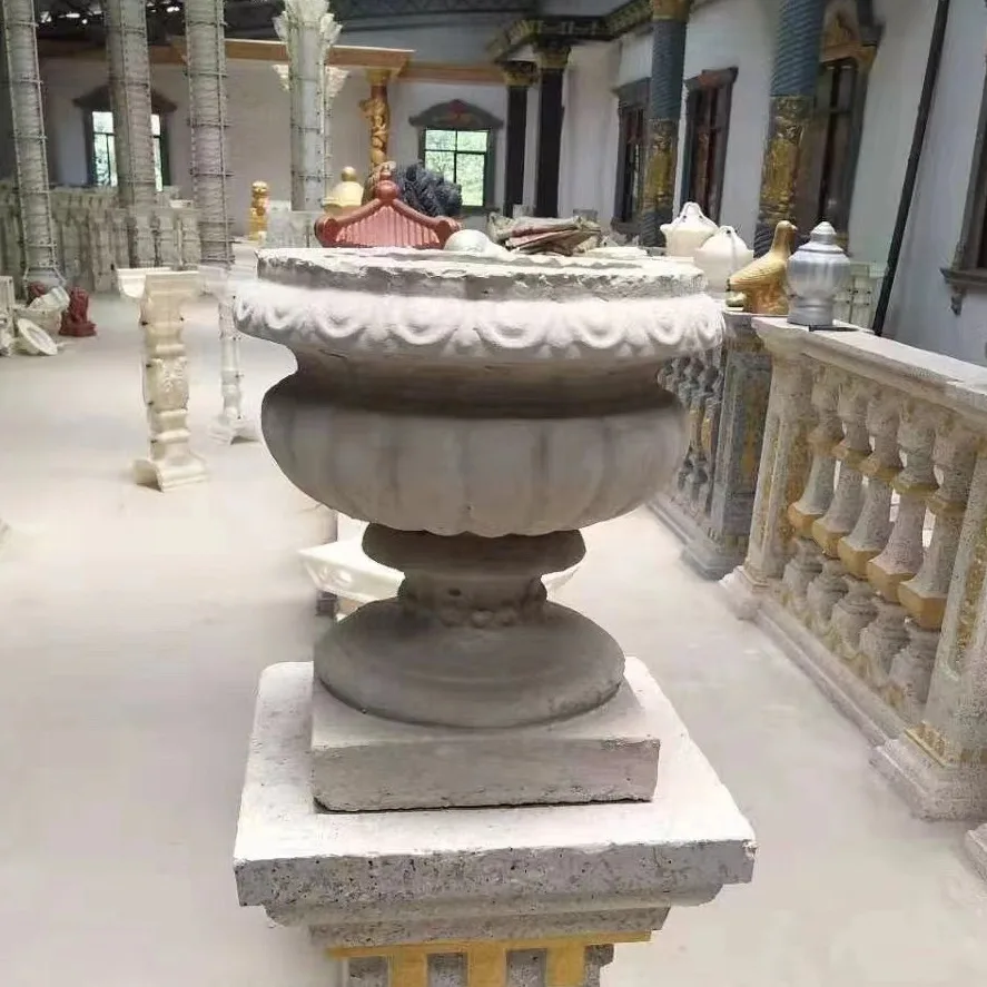 قالب وعاء الزهور المستدير وعاء الاسمنت قالب بونساي أوروبي بوعاء نبات سميك #4