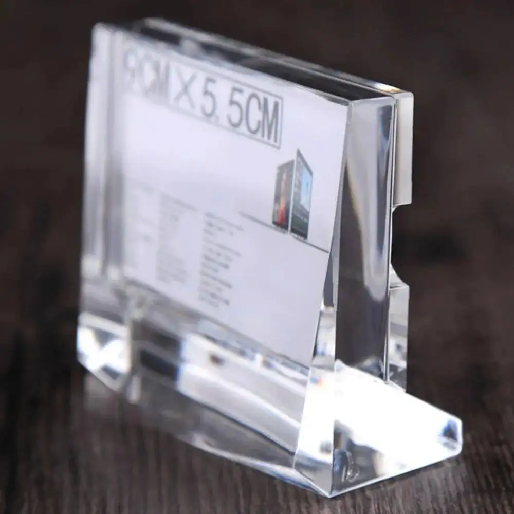 Sinal de barraca de mesa de acrílico - Suporte de etiqueta de preço Suporte de exibição de menu para desktop
