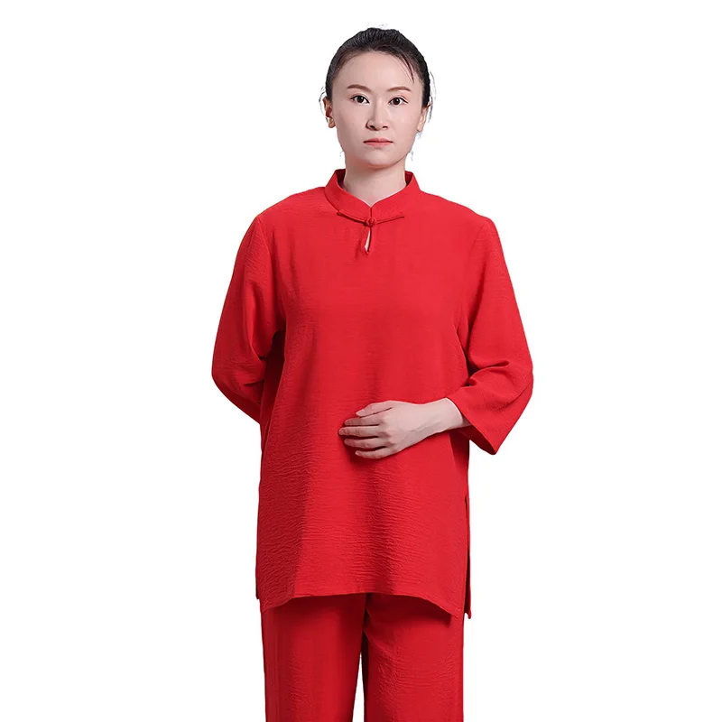 Half Sleeve Tai Chi Suit Set for Ladies Soft Lightweight Martial Arts Uniform Quick Dry For Taijiquan Practice & Performance