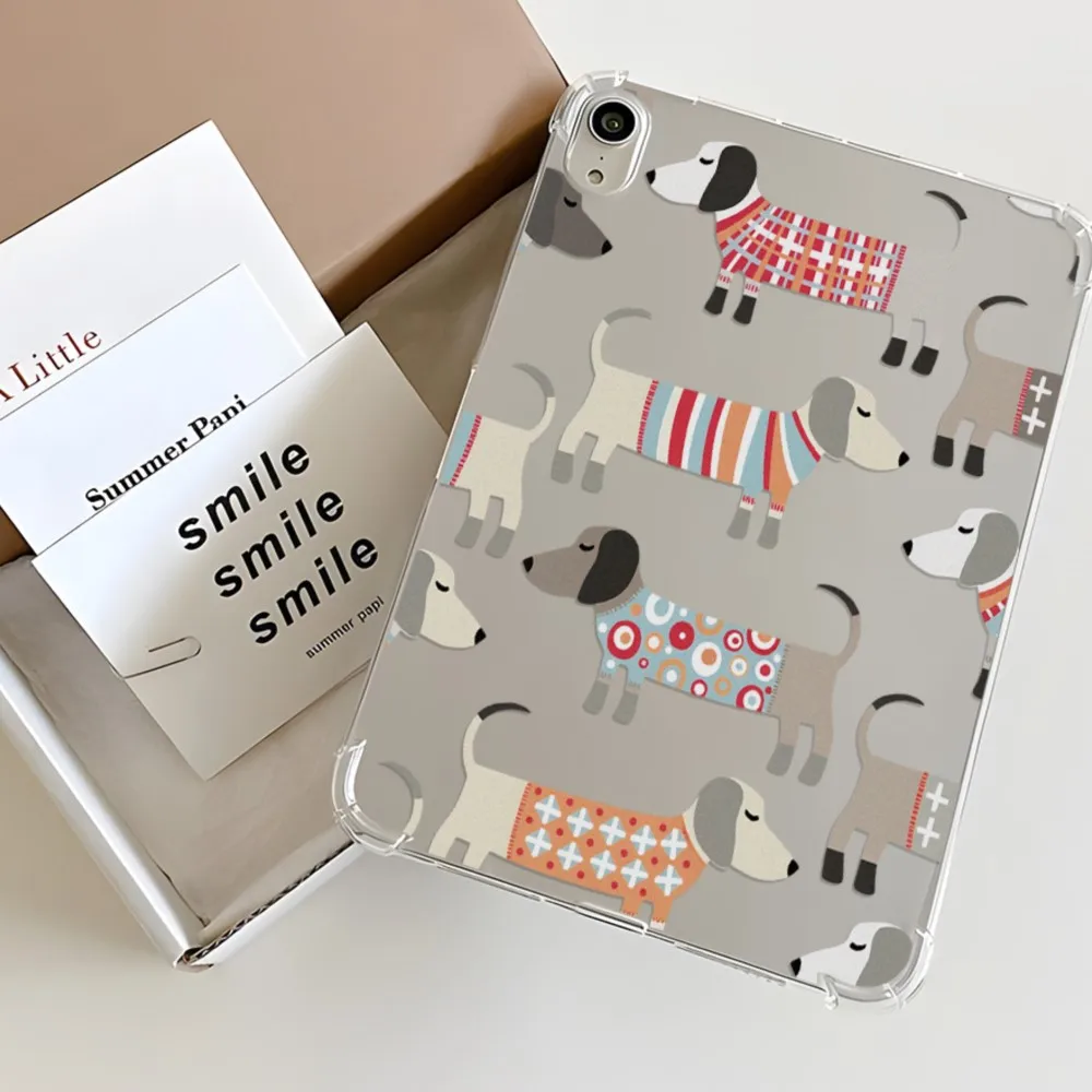 Trendy Dachshund Dog Transparent Tablet Case for Redmi Pad Pro 12.1 for Xiaomi Poco 12.1inch 7 6 5 Pro for Pad 2 9.7inch 2026