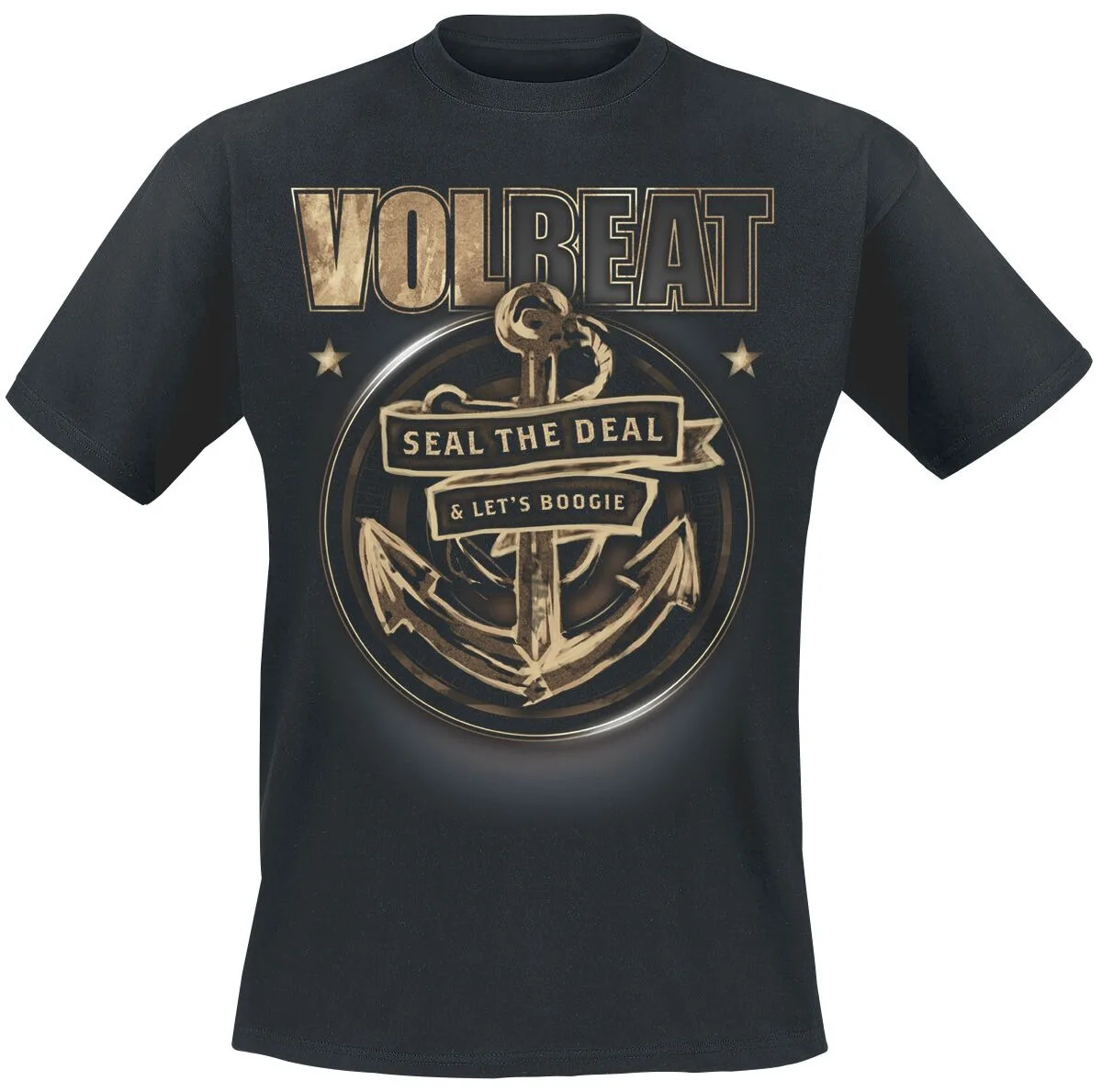 Camiseta de algodón con estampado de Volbeat Seal The Deal & Let's Boogie, ropa informal de estilo Hard Rock, camiseta de manga corta con cuello redondo unisex