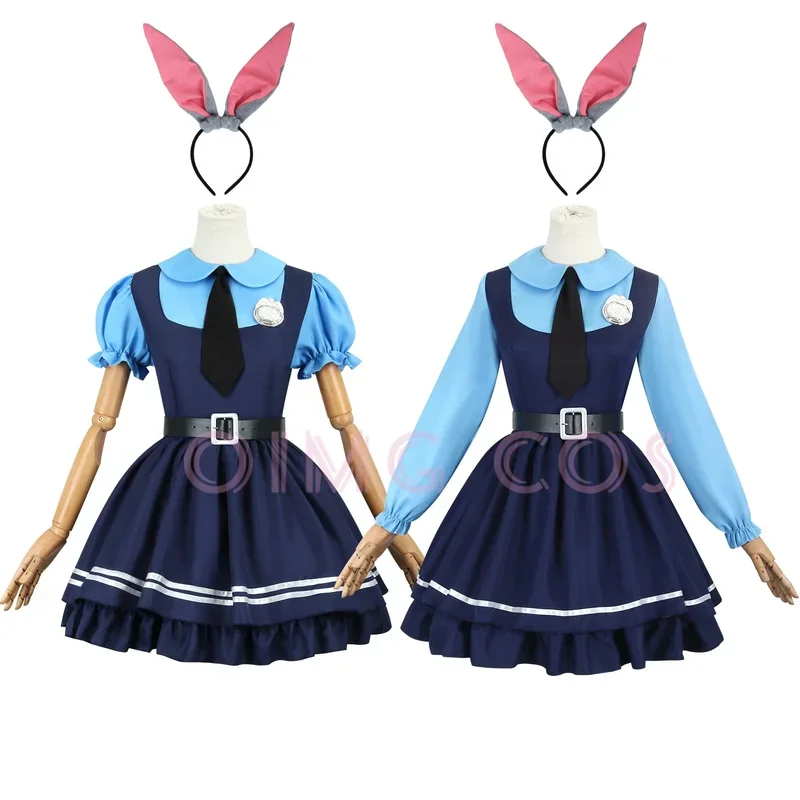 Judy Hopps Cosplay Costume Zootopia Carnival Uniform Wig Anime Halloween Costumes Women Game