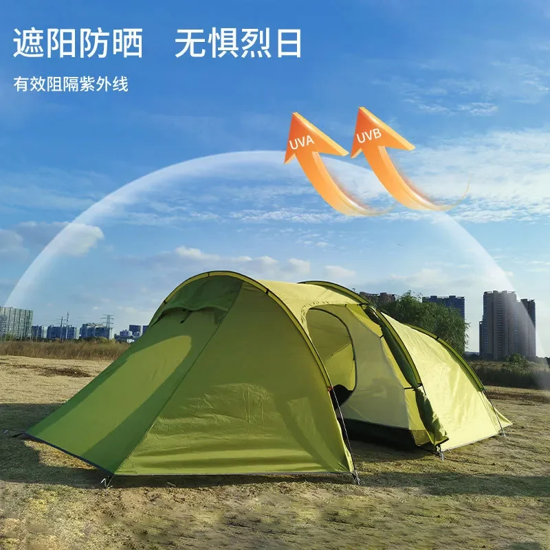 Portable Double Layer Mosquito Net Tent for Outdoor Camping Folding Travel Shelter Rainproof Sunproof Field Use Lightweight