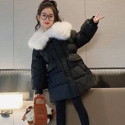 Girls Down Coat Jacket Cotton Windbreak Snowsuit 2023 Furs Warm Thicken Winter Parka Outerwear Children's Clothing