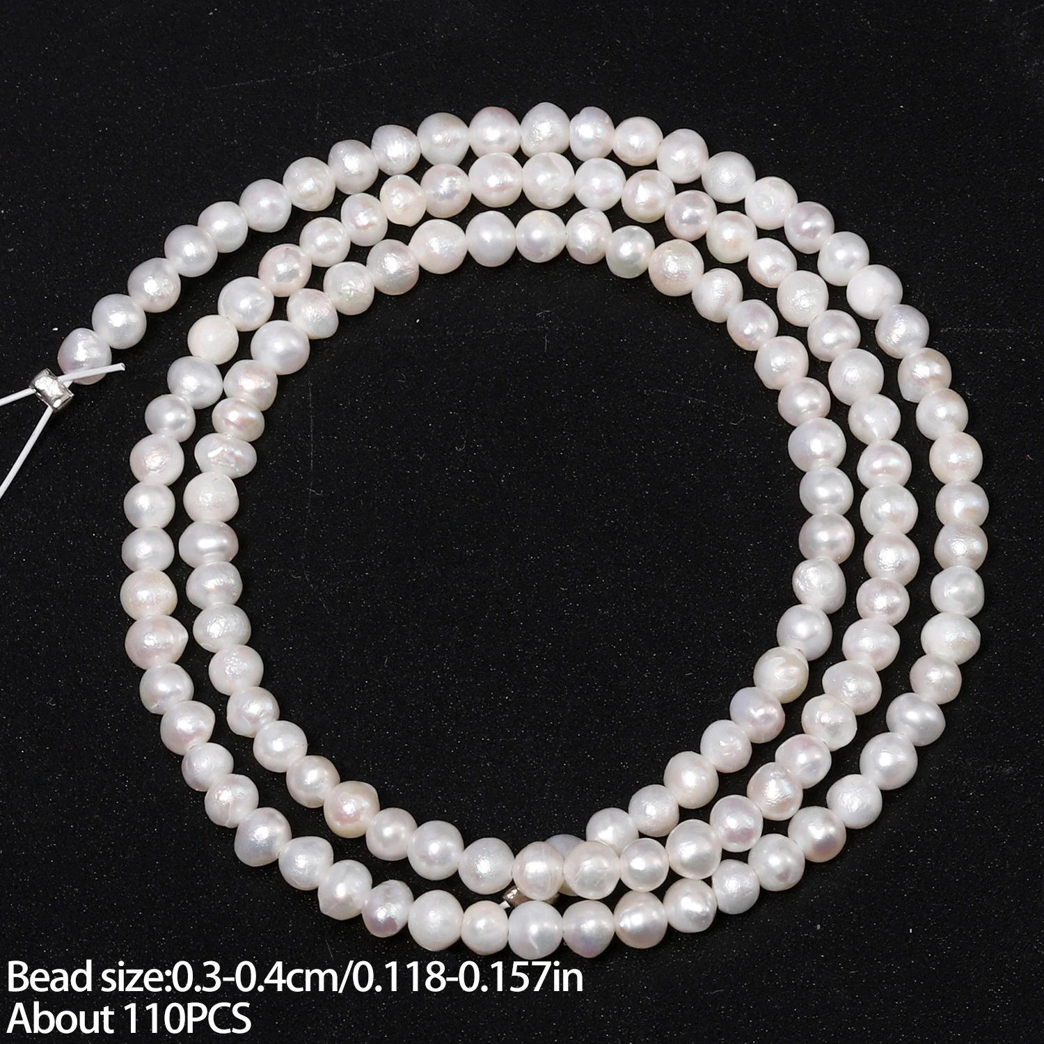 

Natural Freshwater Pearl Beaded 3-4mm Flat Round Charm Pearls Loose Beads for Jewelry Elegant Necklace DIY Bracelet Accessorie