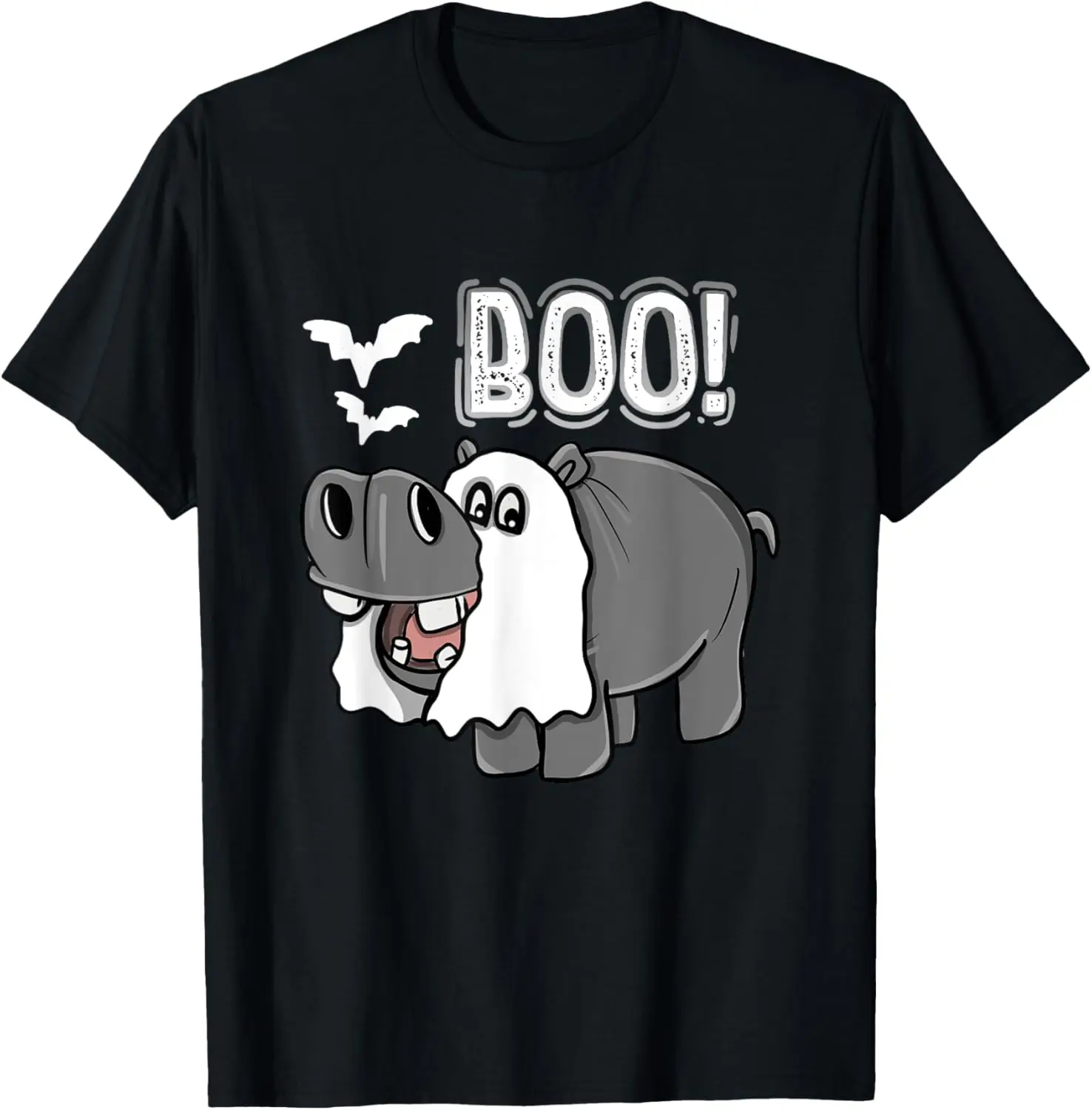 Disfraz de hipopótamo Boo, divertida camiseta para fiesta de Halloween