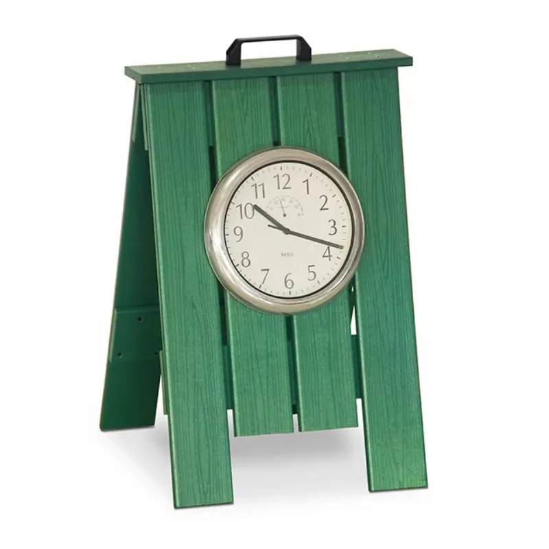 High Quality Plastic Wood Clock Easel Stand Removable Clock Frame Tee Time Sign For Golf Course