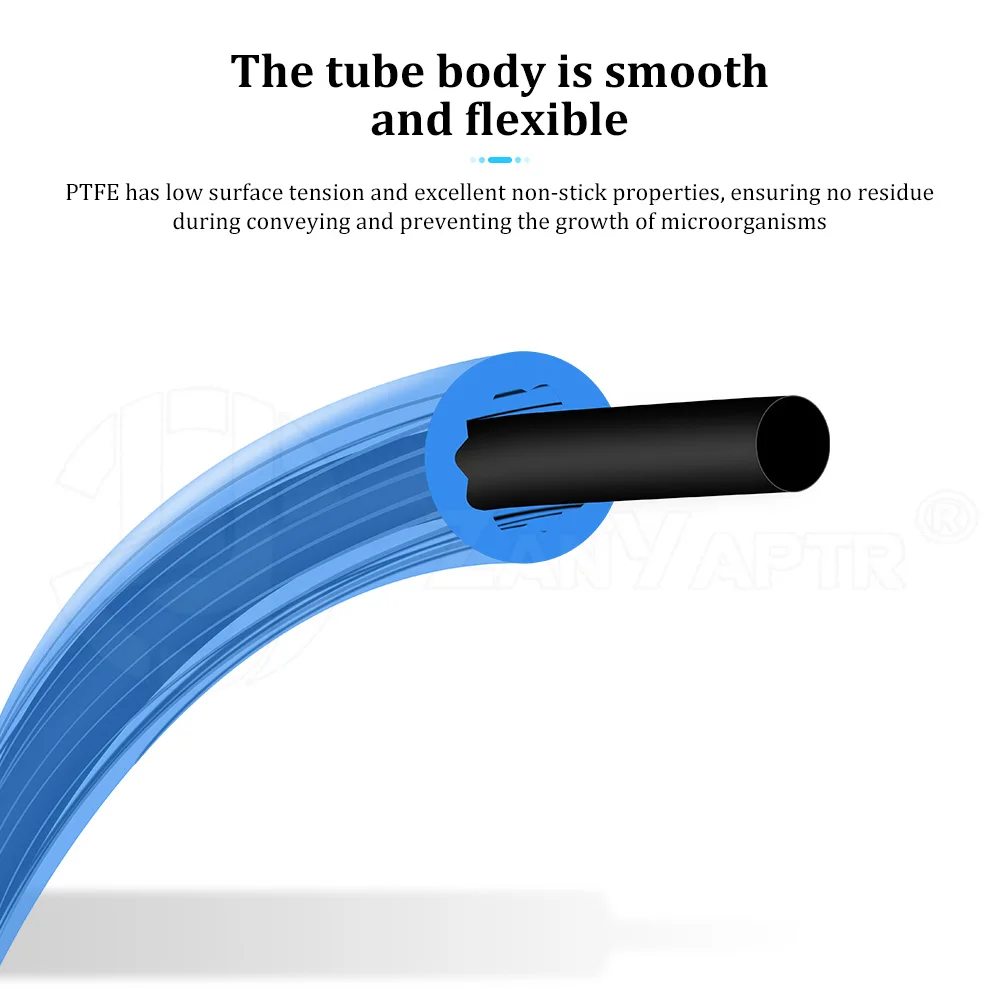 Weiß-Grau-Lila-Blaue Sternstruktur PTFE-Schlauch Hochtemperatur 260°C ° C-resistenter, antihaftbeschichteter Niedrigfilament-Schlepper für 1,75-mm-Filament – Detail 6