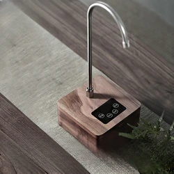 Household walnut rechargeable electric water pump Pure mineral water bucket water absorption Kung Fu tea table