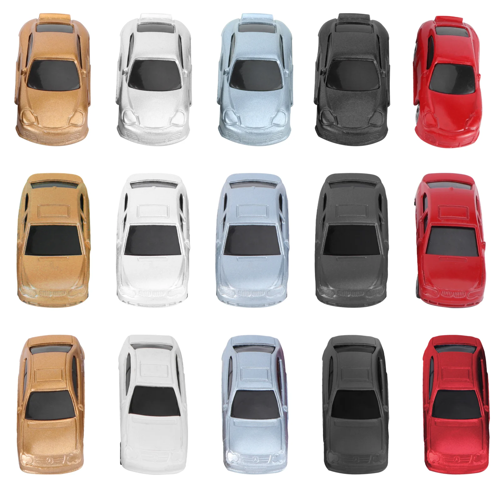 50pcs Sand Table Car Model 1:87 Car Model Sand Table Mini Car Simulation Auto Model for Layout Decor