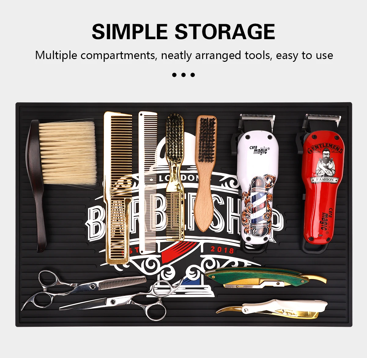 

Резиновый коврик для парикмахерской станции, термостойкий противоскользящий коврик для парикмахерской, защитный коврик для столешницы с двойным краем, инструмент для укладки волос