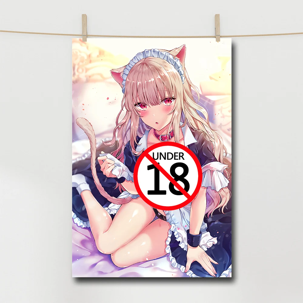 Uncensored Anime Sexy Girl Kawaii Poster Manga Woman Canvas Painting Wall Art Picture Print Mural Bedroom Playroom Home Decor