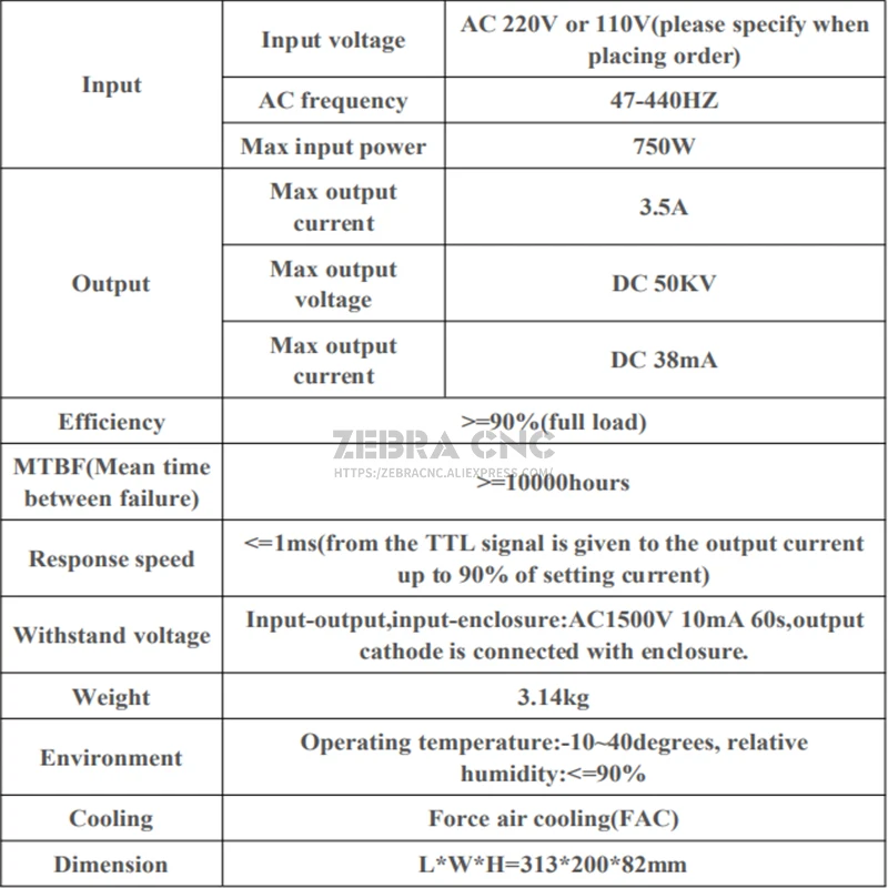 Co2レーザー電源ユニット,青色電力供給デバイスAC110-220V-130 w