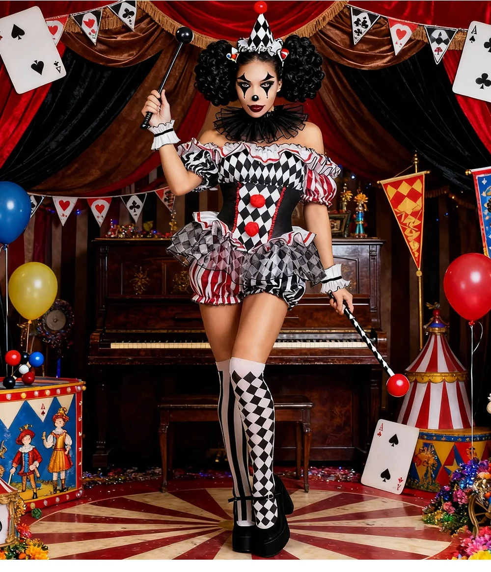 Combinaison Clown Sexy Femme – Dompteuse de Cirque – photo 2