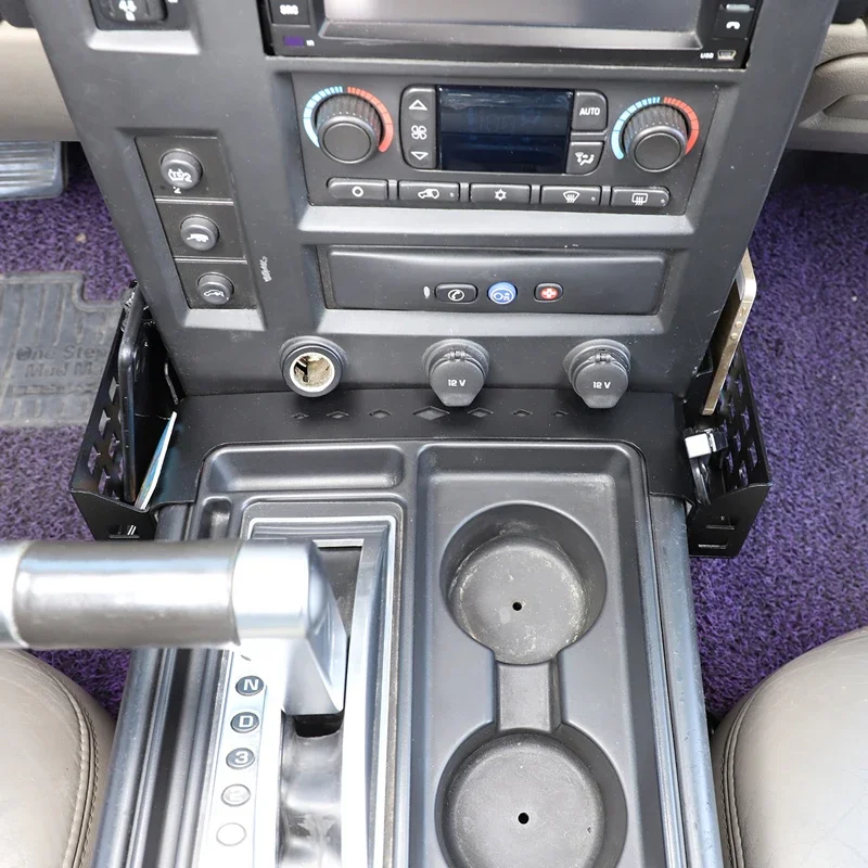 

For 2003-2007 Hummer H2 aluminum alloy black car styling Car central control multi-functional storage basket car interior parts