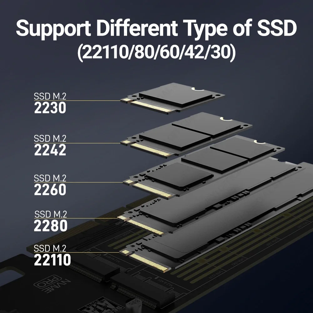 JEYI SK9 M.2 NVMe / NGFF SSD için Çift PCIE 4.0 Adaptörü, Turbo Fan, NVME (m Anahtar) ve SATA (b Anahtar) SSD\'den PCIe x4 X8 X16 Yuvasına