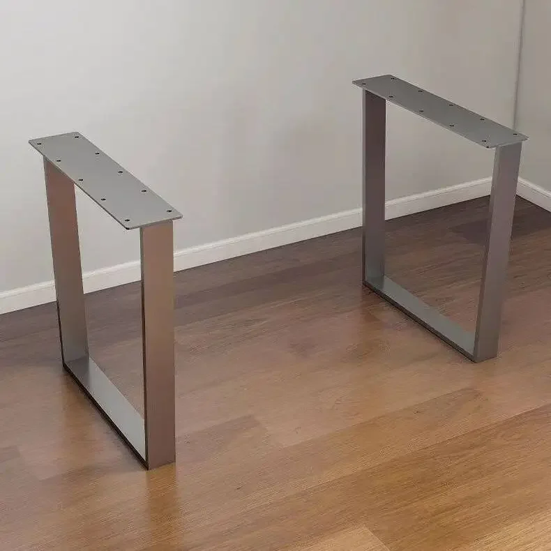 Stainless steel mouth shaped table foot solid wood large plate bracket desk island platform support leg