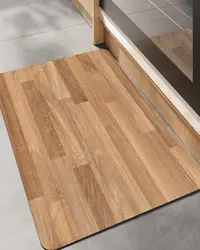 VIKAMA 1/2PCS Wood Grain Kitchen Diatoms Mud Floor Mat Non-Slip Quick Drying Absorbent Kitchen Home Office Standing Carpet