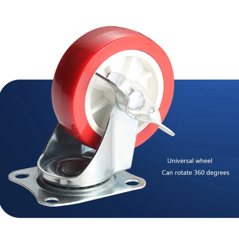 Metal Casters Wheel 360 Degree Rotation Heavy Duty General Casters with Quiet Designings Suitable for Homes & Office