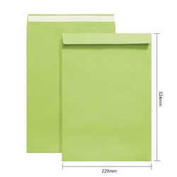 50pcs/lot A4 Envelope Kraft Paper Self Sealing Bag Colour Envelope Document Packaging Bag Business Supplies Stationery