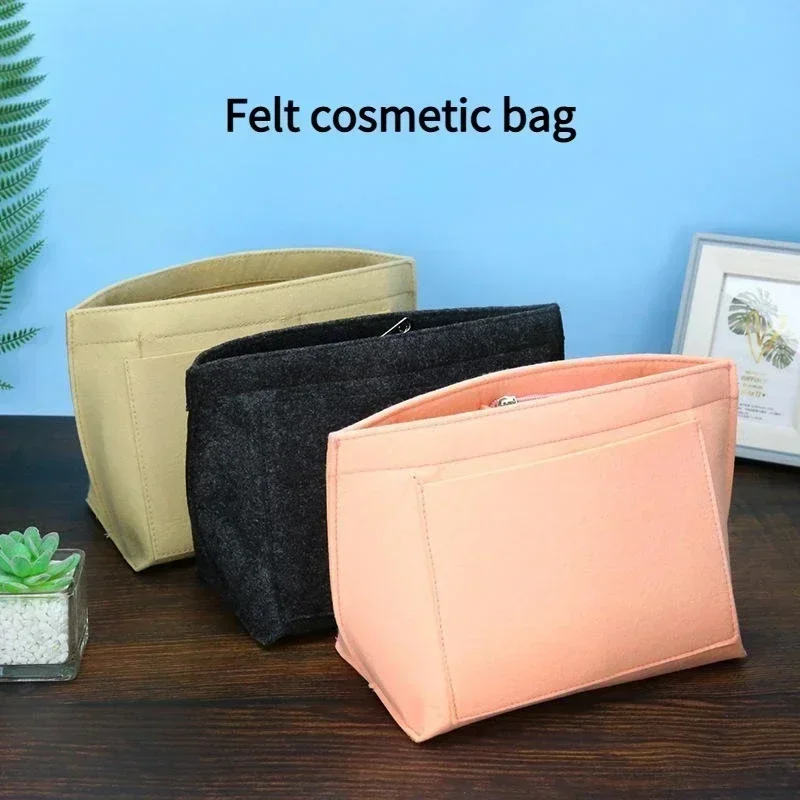 Felt Insert Organizer for Dumpling Tote Bag Handbag Liner Cosmetic Storage Inner Purse Organizer