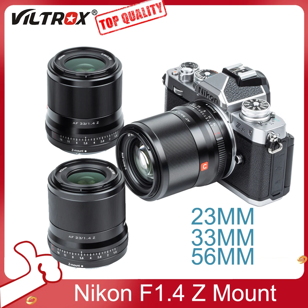 

Viltrox 23/33/56mm F1.4 Auto Focus Large Aperture Portrait Lens Wide Angle Lens APS-C for Nikon Z Mount Camera Lens Zfc Z6 Z7 Z5