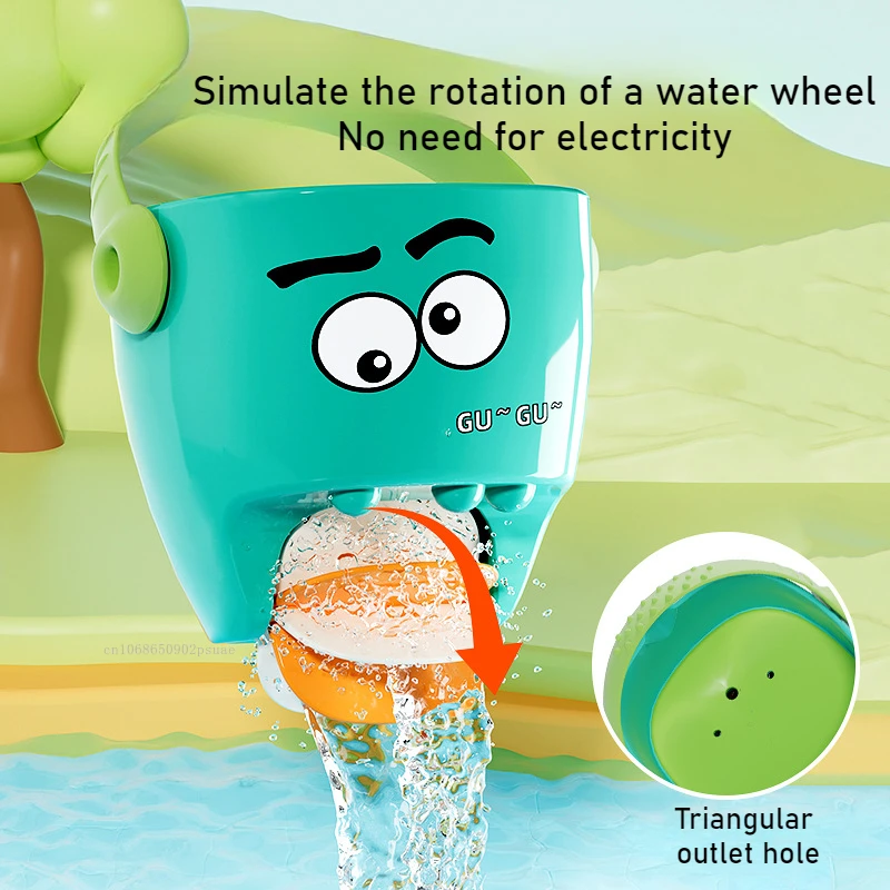 Babybadje Speelgoed Cartoon Baby Mini Douche Kleine Emmer Zomer Grappig Badspeelgoed Draagbare Doucheemmer met Handvat voor Stranden