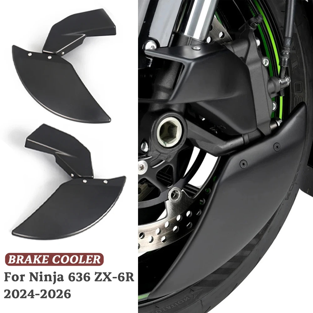 

Motorcycle New Air Ducts Side Cover For KAWASAKI NINJA ZX6R ZX-6R 636 2024 2025 2026 Front Disc Cooling Brake Caliper Cooler