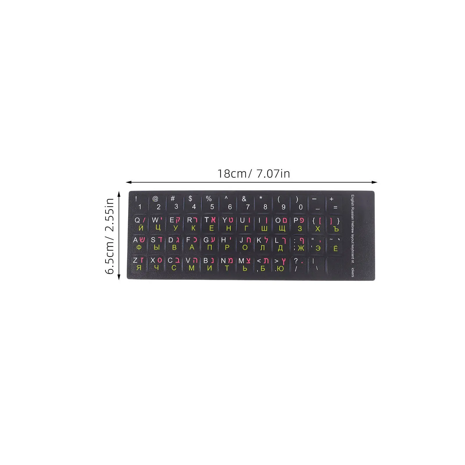 10 Sheets Keyboard Protection Film Multilanguage Stickers English Hebrew Russian Ultra-Thin Laptop Computer Keyboard Letter