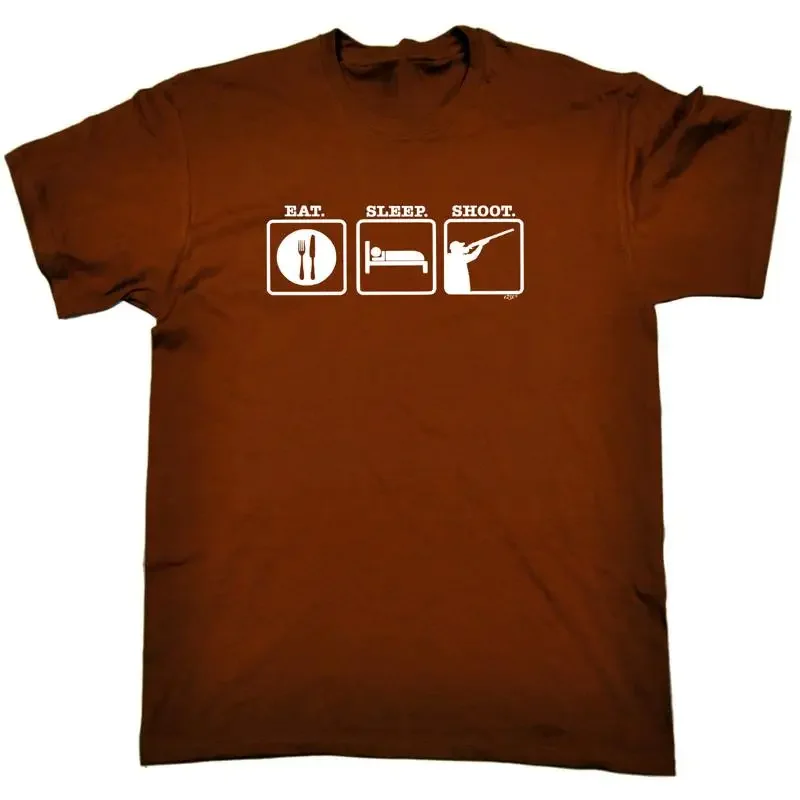 Eat Sleep Shoot Mens Funny Novelty T Shirt Top