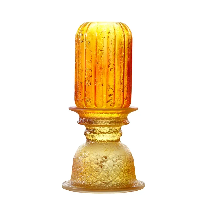 

Glazed candlestick Haoyue in the sky Glazed lamp retro literary bedroom lamp incense atmosphere ornament