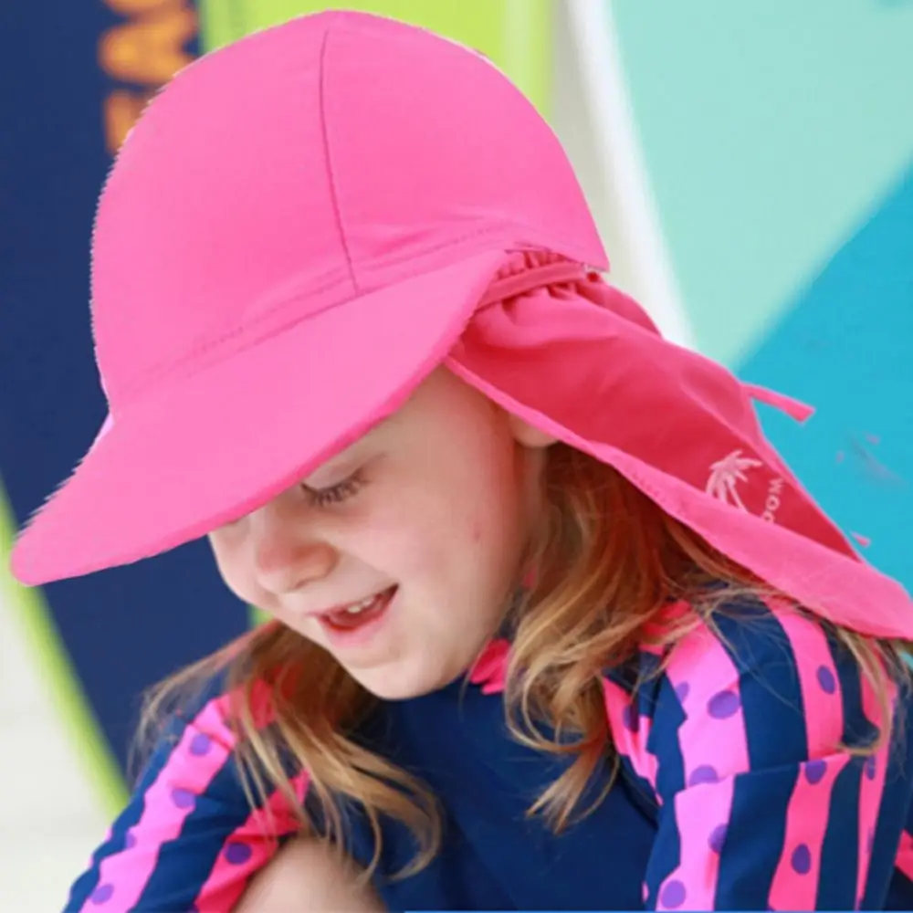 Creative Multicolor Kids Anti-UV Sunscreen Hat Breathable Outdoor Large Brimmed Hat Nylon Swimming Ice Silk Hats Unisex