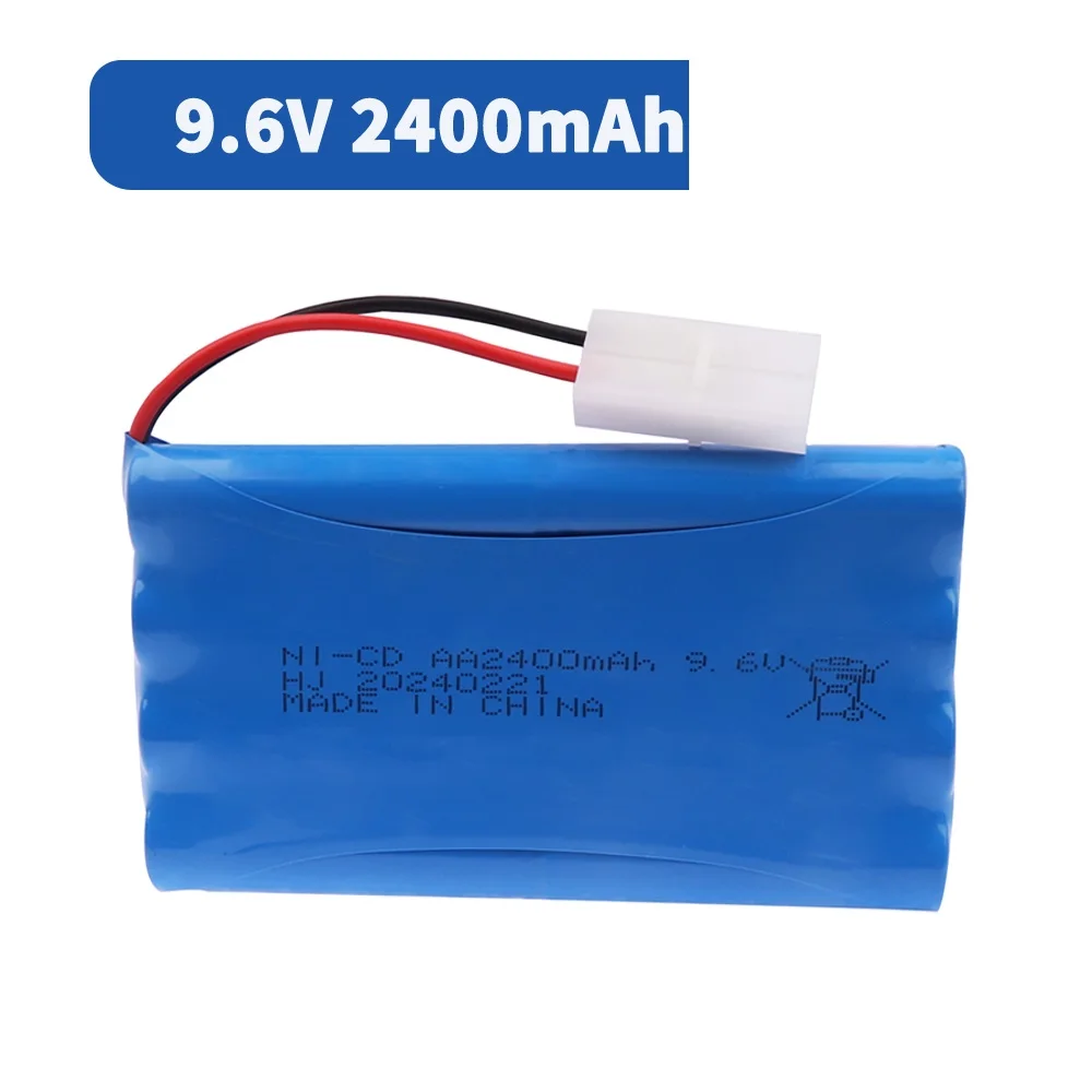 Batteria AA Ni-CD da 9,6 V 2400 mAh con USB per giocattoli Rc Car Tank Train Robot Boat Gun Parti Batteria ricaricabile da 9,6 V 1000 mah