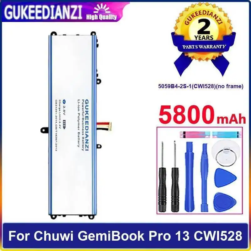 

Аккумулятор для ноутбука 5800 мАч для Chuwi Gemibook Pro 13 CWI528 5059B4-2S-1 без рамки