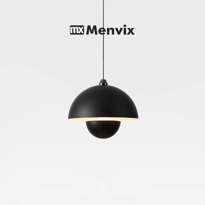 Denmark Designer Semicircular Flower Bud Pendant Lamp for Kitchen Living Island Iron Indoor Home Decor LED Lighting Luminaires