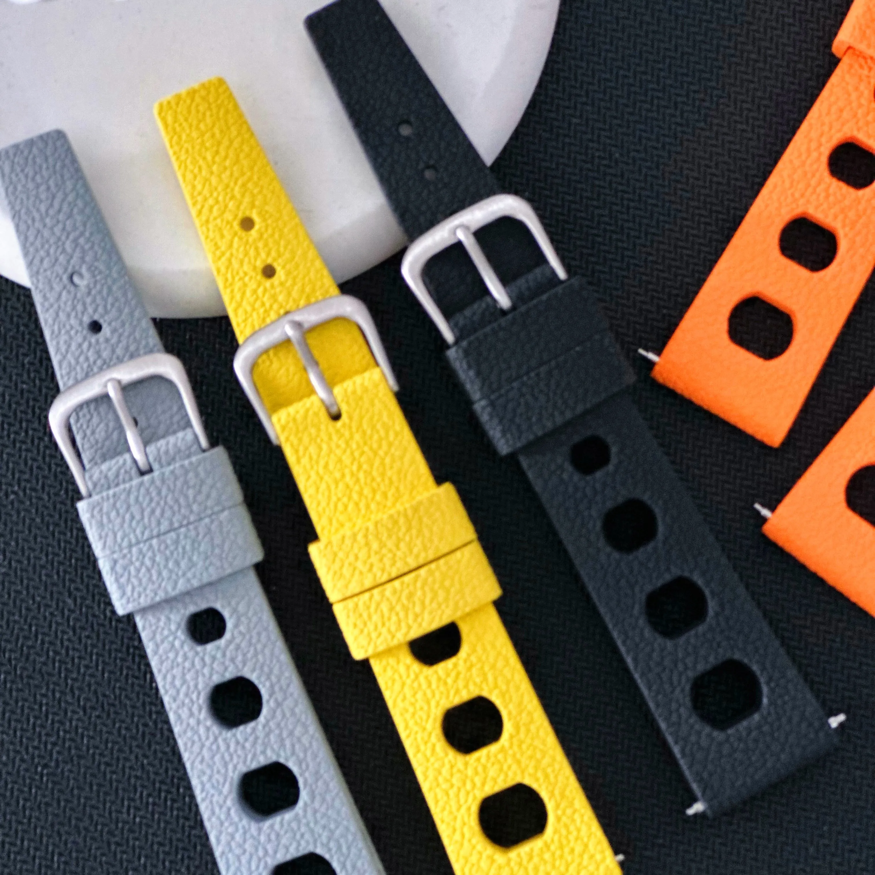 New Design Fluororubber FKM Watch Strap 20mm 22mm Tropic Strap Quick Release Watch Band For Traditional Diving Watch Accessories