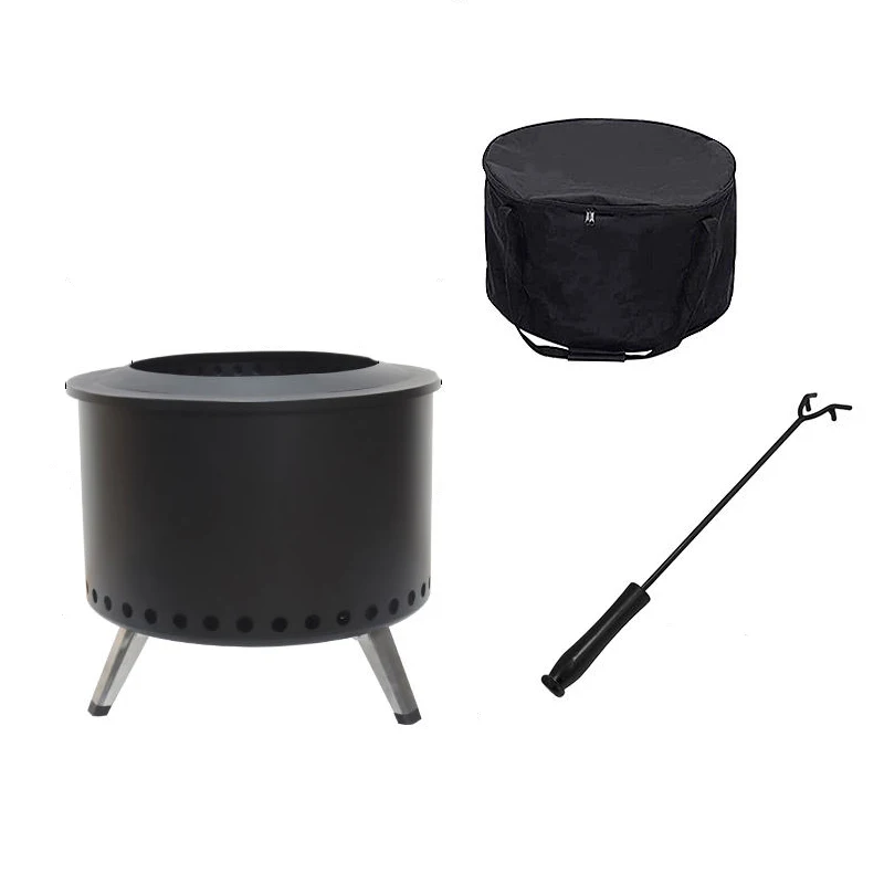 Modern Stainless Steel Folding Brazier Outdoor Portable Firewood Heating Fire Pit Smokeless Design For Courtyard Outdoor Cooking