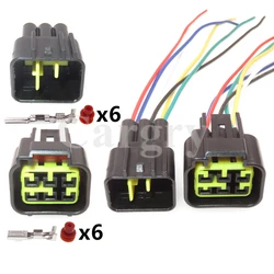 1 Set 6P FW-C-6F-B Auto Waterproof Cable Socket For Ford Mondeo AC Assembly Car High-voltage Ignition Coil Plug FW-C-6M-B