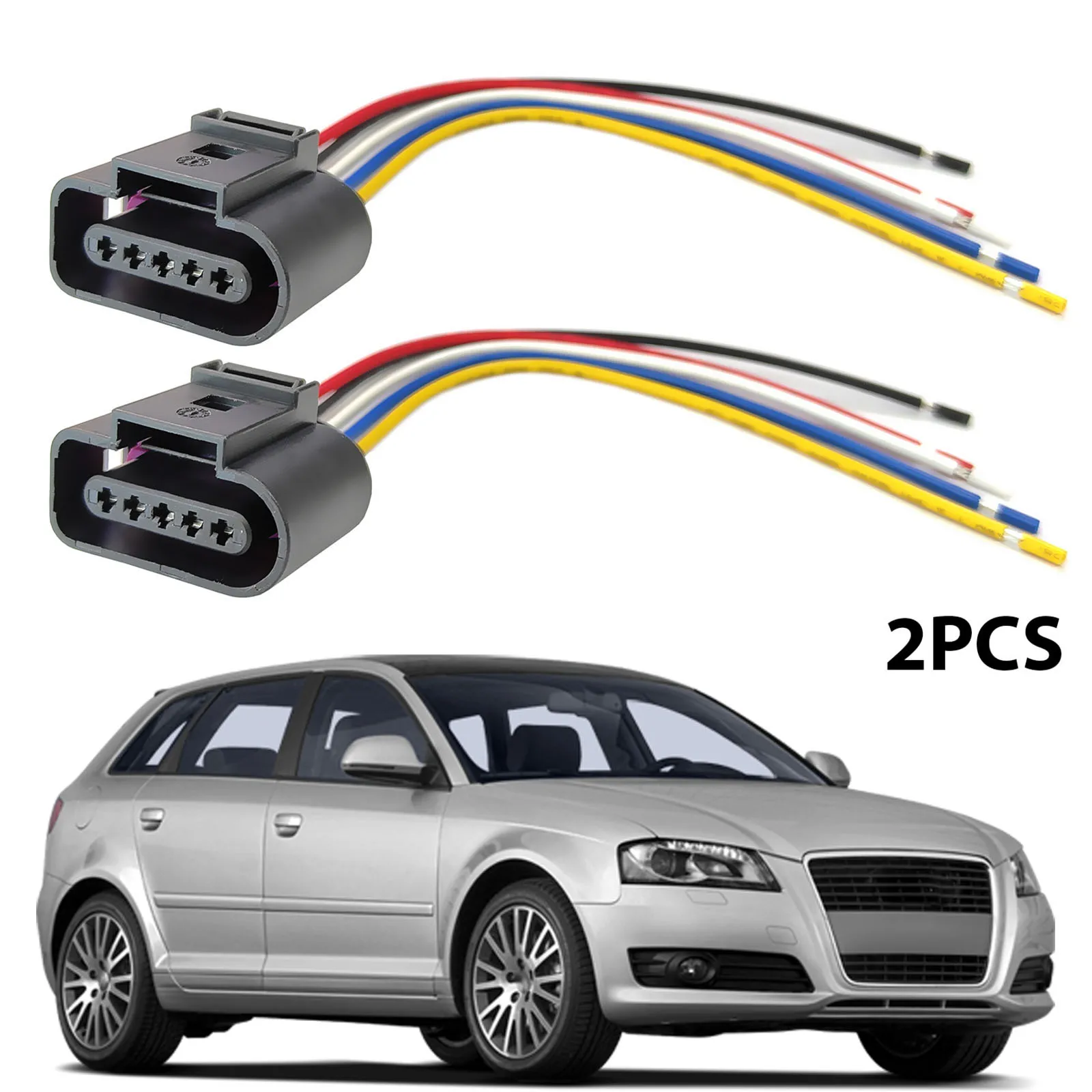 2x 5PIN Für AUDI A1 8X A3 8P A4 B7 A6 C6 TT Q7 4L MAF Luftmassenmesser Sensor buchse Stecker Gehäuse Verdrahtung 1J0973705